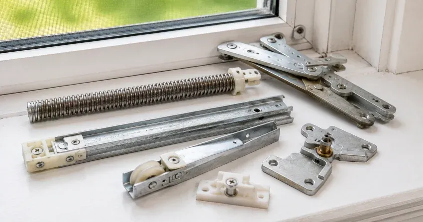 technician adjusting window sash alignment in St. Marys home